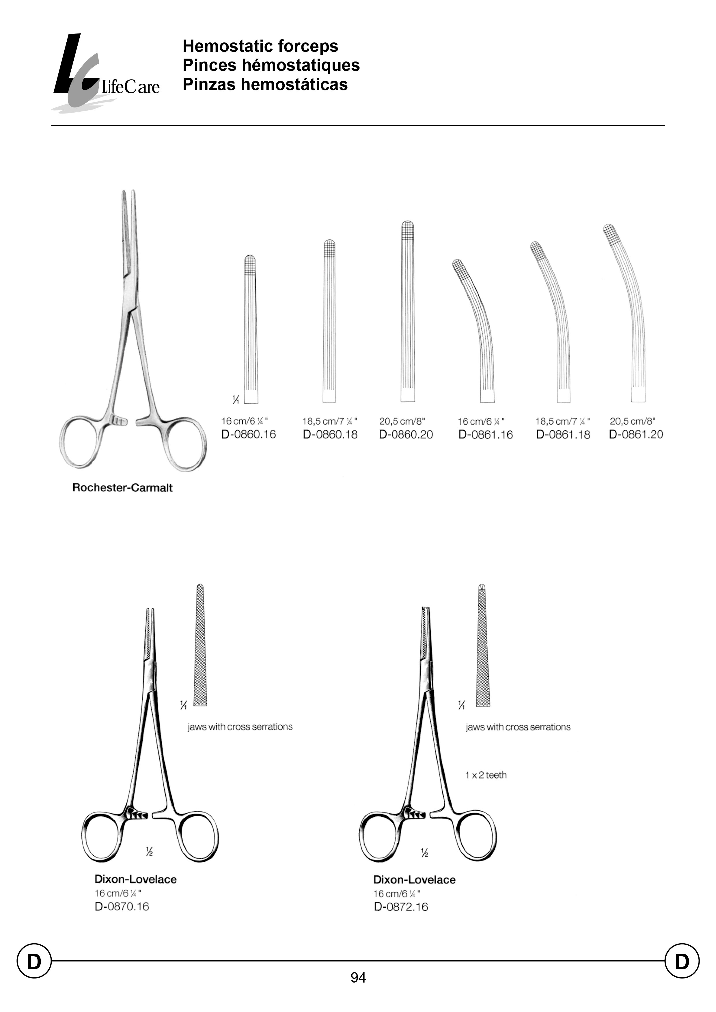 LifeCare | Hemostatic Forceps