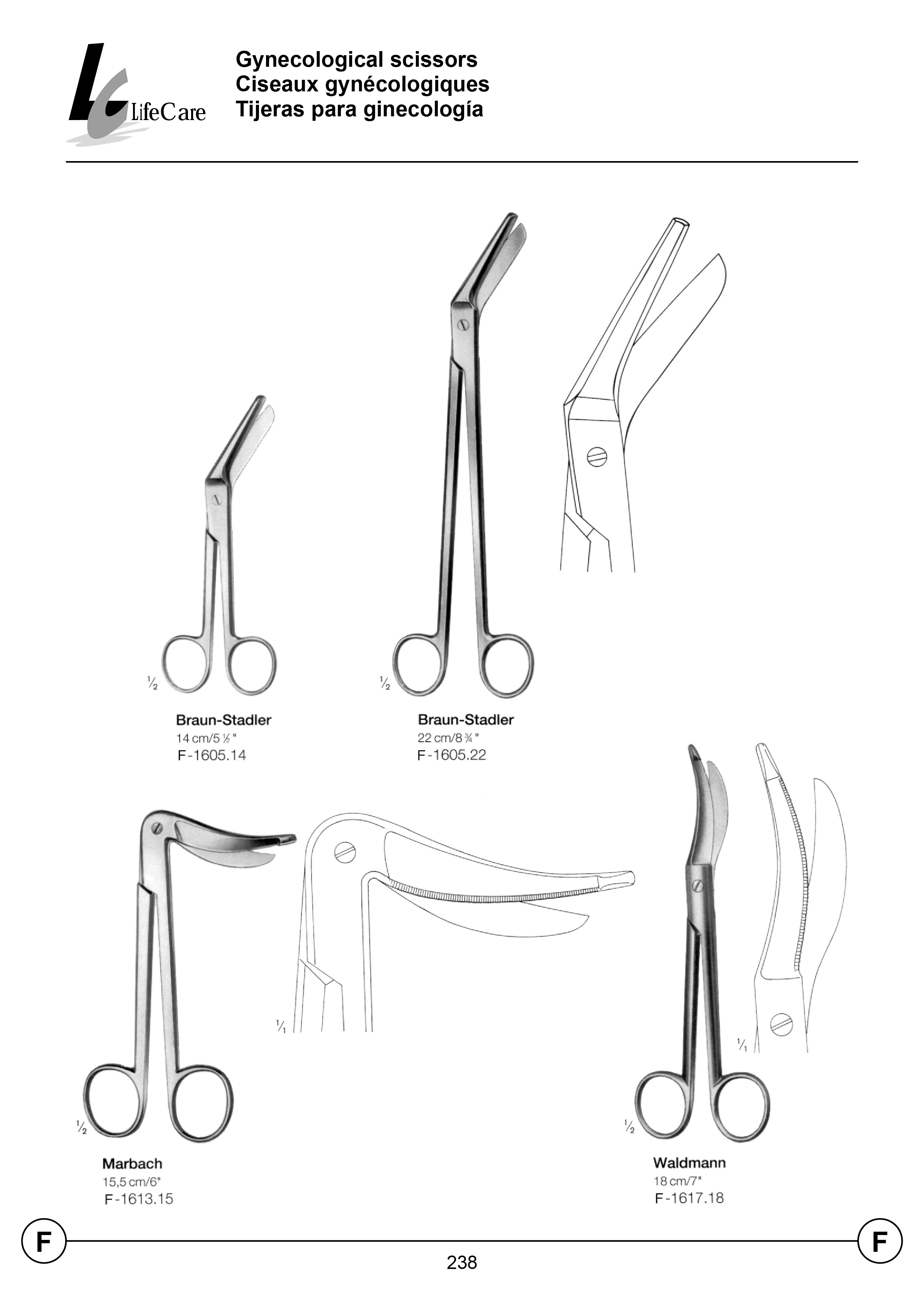 Sims Uterine Scissor 8 Straight Gynecology Surgical