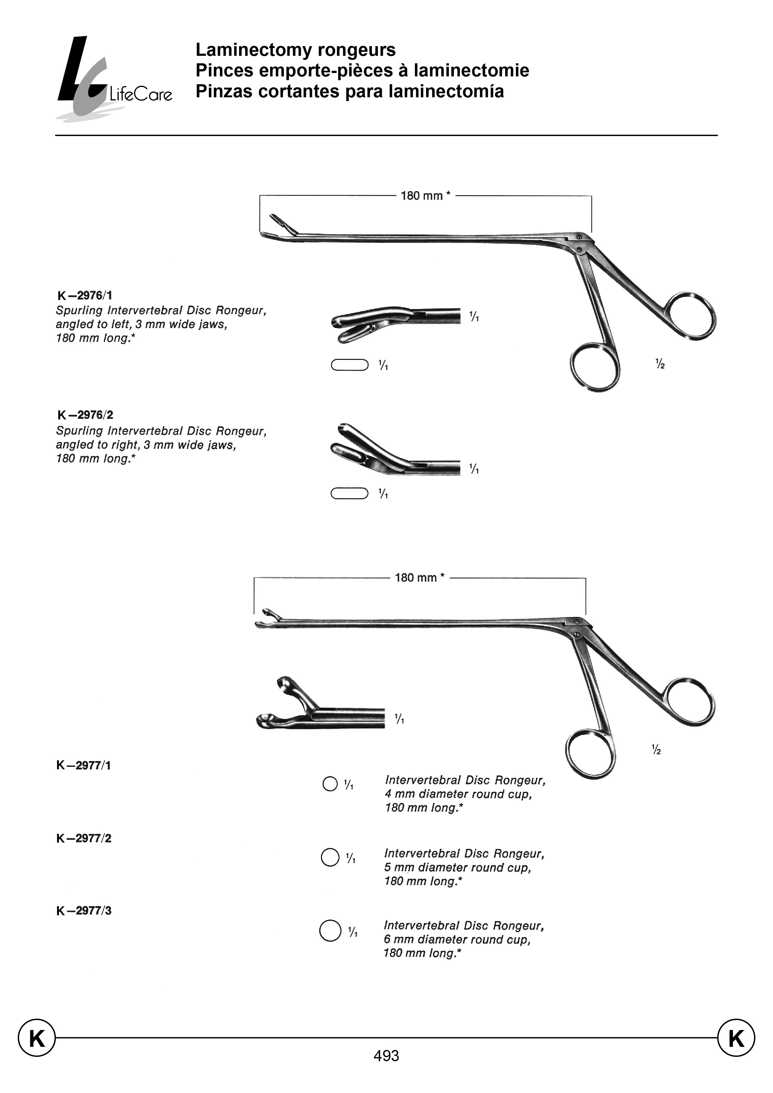 LifeCare | Intervertebral Discs Rongeurs (Punches)