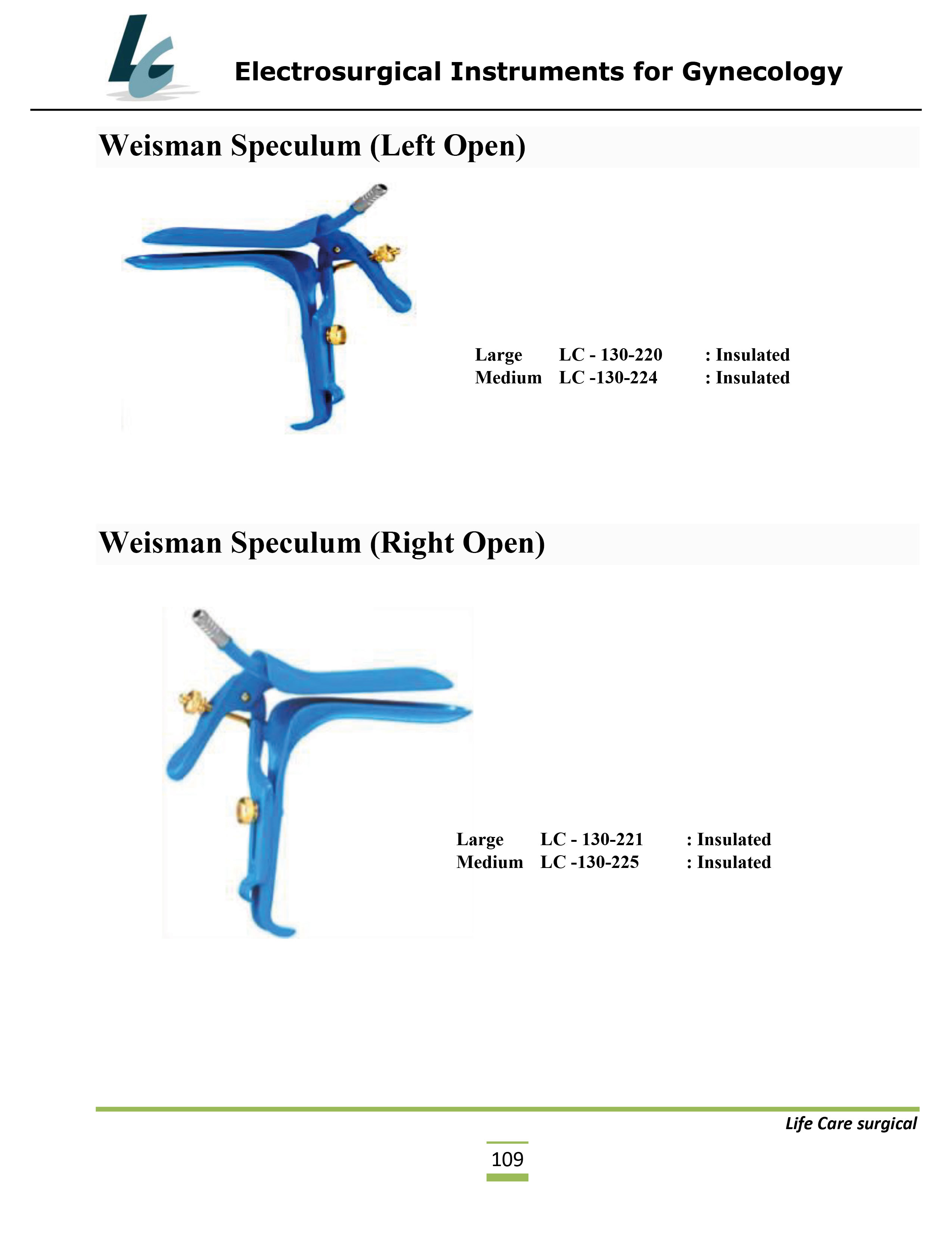 LifeCare | Electrosurgical Instruments for Gynecology